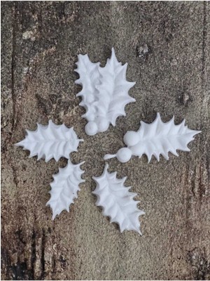Yılbaşı Kokina Esnek Aplik 5 Parça NO:HS35 Ahşap, Mobilya Yenileme, Mobilya Süsleme 8X2CM 4x1 cm