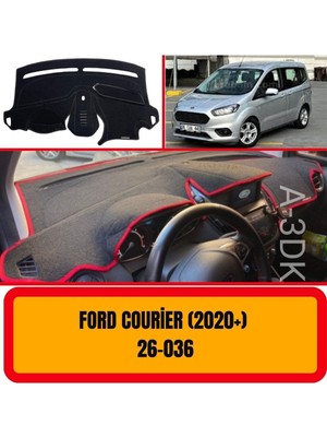 A3D Torpido Koruma Ford Courier ( 2020+ ) Büyük Ekran Torpido Koruma Ön Koruyucu Kilifi Halisi Örtüsü Aksesuar