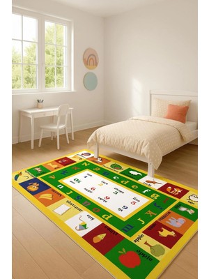 Renkli Eğitici Çocuk Odası Halısı