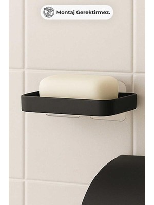 Primanova Molıette Yapışkanlı Katı Sabunluk Antrasit Gri