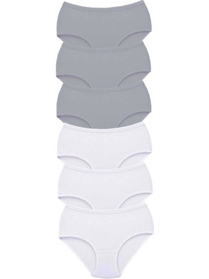 Marsilyan 6 Adet Tutku Kadın Yüksek Bel Bato Kalın Lastik Külot S10