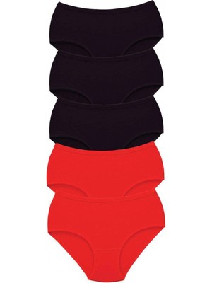 Marsilyan 5 Adet Tutku Kadın Yüksek Bel Bato Kalın Lastik Külot S2