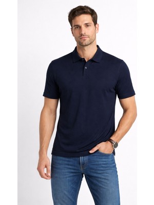 Cazador Erkek Polo Yaka Tshirt 44095 Lacivert Regular Fit