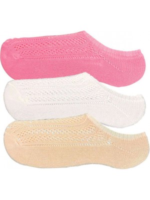 Marsilyan 3 Adet Kadın Sneaker Dantelli File Pamuklu Yumuşak Çorap