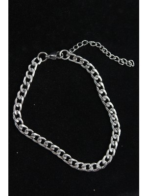 Shoplet Buğz 316L Çelik Klasik Model Gümüş Renk Erkek Bileklik