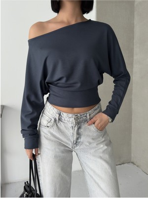 Bejna Kadın Düşük Omuzlu Modal Dokulu Bluz