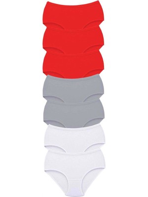 Marsilyan 7 Adet Tutku Kadın Yüksek Bel Bato Kalın Lastik Külot S19