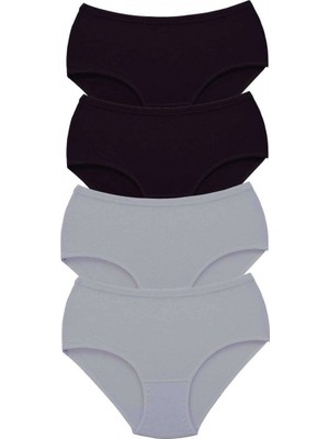 Marsilyan 4 Adet Tutku Kadın Yüksek Bel Bato Kalın Lastik Külot S3