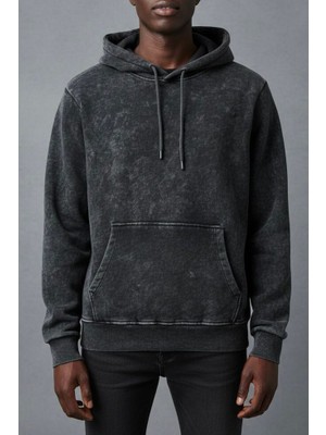 Yıkamalı Kanguru Cep Sweatshirt