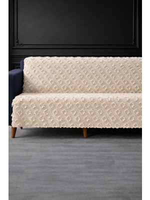 Hig Store Lüks Şönil Kaydırmaz Yıkanabilir Sakallı Koltuk Örtüsü - Çekyat Örtüsü - Oturma ve Sırt 170X210 Ebat