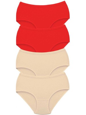 Marsilyan 4 Adet Tutku Kadın Yüksek Bel Bato Kalın Lastik Külot S5