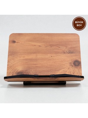 Kitap Okuma Standı Masaüstü Ahşap Rahle | Büyük Boy