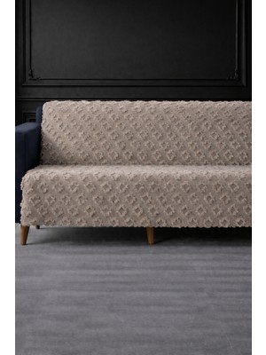 Hig Store Lüks Şönil Kaydırmaz Yıkanabilir Sakallı Koltuk Örtüsü - Çekyat Örtüsü - Oturma ve Sırt 170X210 Ebat