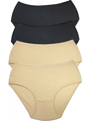 Marsilyan 4 Adet Kadın Yüksek Bel Ribana Bato Külot S014