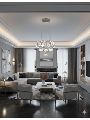 Sahra 4 Toplu Ledli Sarkıt Avize