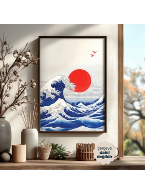 Persona Istanbul Artificial Collection "kanagawa Rising" - Modern Noktalı Dalga Posteri (Çerçevesiz)