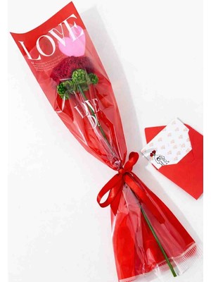 1 Çok Şey El Örgüsü Gül – Dekoratif Amigurumi Gül Çiçeği | Solmayan Hediye | Sevgililer Günü & Özel Gün Armağanı