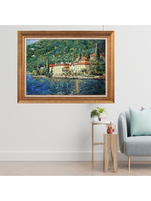 Giyense Altın Çerçeveli Paspartulu Manzara Tablo DFDT420