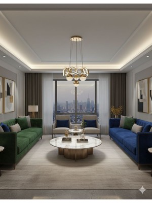 Işıltı Avize Sahra 4toplu Ledli Sarkıt Avize