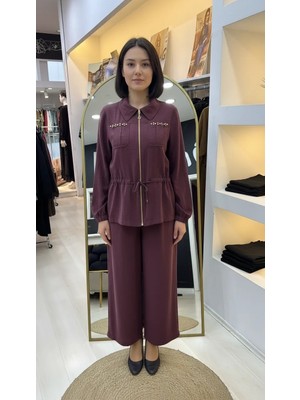 Nuss Pantolonlu Takım 1049 Bordo