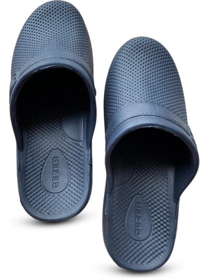 Waykon Lacivert Hafif Taban Rahat Önü Kapalı Banyo Balkon Bahçe Terlik