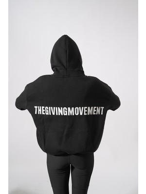 Ckm Moda Yüksek Kalite Kadın Kanguru Cepli Sweat Siyah