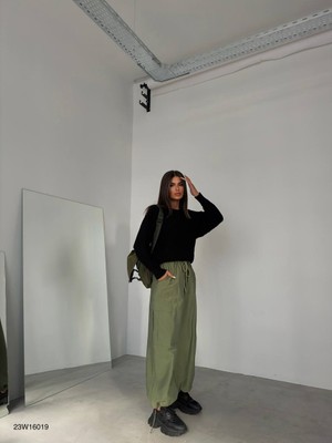 Ckm Moda Stanley Yüksek Kalite Kadın Oversize Örgü Kazak  Siyah