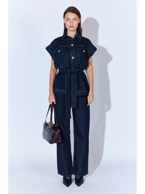 CGA Kadın Kot Pantolon Kadın Jeans Rins Yıkama Orta Bel Düz Kesim Kadın Jean Pantolon