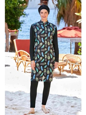 Rozamay Tam Kapalı Jileli Tesettür Mayo 9267 Siyah