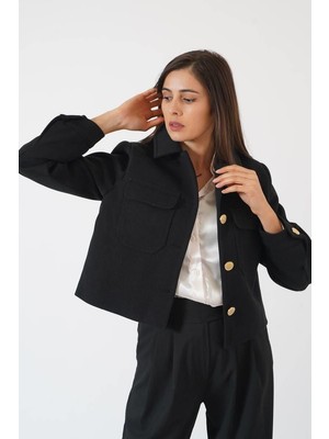 Ckm Moda Quinn Yüksek Kalite Kadın Ceket  Siyah