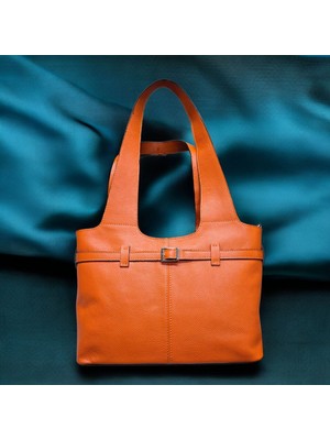 Valentina Victoria Hakiki Deri Büyük Boy Kadın Omuz Çanta