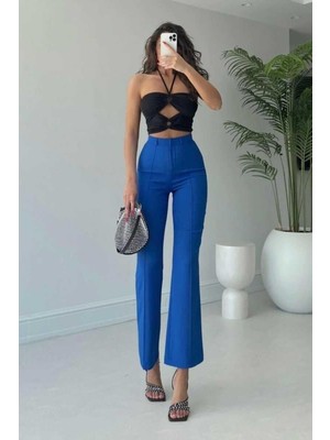 Ckm Moda Halka Tokalı Cut Out Top Bluz  Siyah