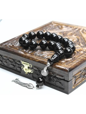 Blackcraft Erzurum Oltu Taşı Damla Imameli Maskot Boy Tespih