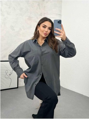 Ckm Moda Tremblay Yüksek Kalite Kadın Önü Bürgülü Top Bluz  Kırmızı