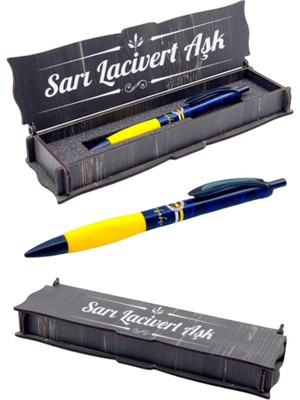 Fenerbahçe Orijinal 0.7 Sarı-Lacivert  Uçlu Kalem Lazer Kutu Hediyeli