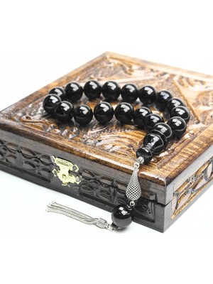 Blackcraft Erzurum Oltu Taşı Damla Imameli Maskot Boy Büyük Tespih