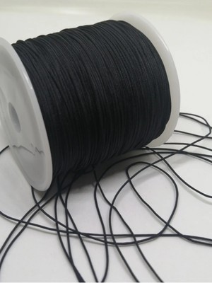 Boncukcu Abla 1.kalite Paraşüt Ipi Siyah (100 Metre) Bileklik Kolye Ipi