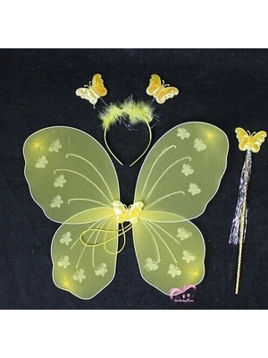 Shoplet Buğz Kelebek Kanat Seti Sarı Renk