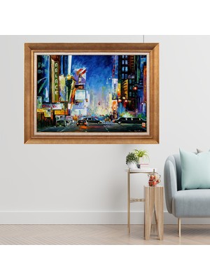 Giyense Altın Çerçeveli Paspartulu Manzara Tablo CRT239