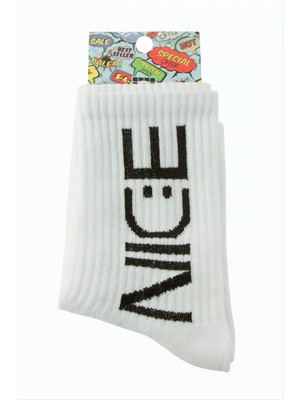 Marsilyan Nice Yazılı Kolej Çorap 8*28