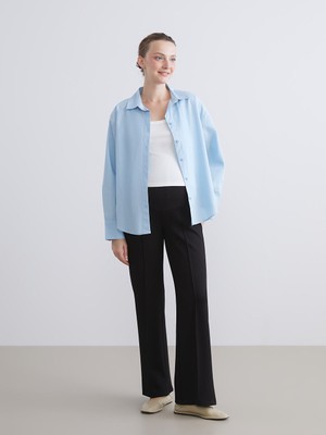 Lcw Siyah Karın Panelli Hamile Eşofman Altı