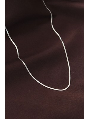 Shoplet Buğz Çelik Gümüş Renk 60 cm Ince Italyan Zincir Kolye