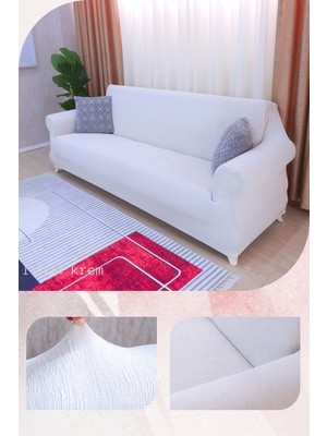 UY STYLE Jakarli , Lastikli Koltuk Örtüsü ,likrali, Esnekli Koltuk Kılıfı , Leke Tutmaz ,3kişilik Koltuk Için(Ağaç Kabuğu Desen)