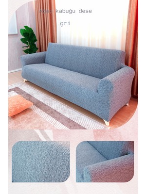 UY STYLE Jakarli , Lastikli Koltuk Örtüsü ,likrali, Esnekli Koltuk Kılıfı , Leke Tutmaz ,3kişilik Koltuk Için(Ağaç Kabuğu Desen)