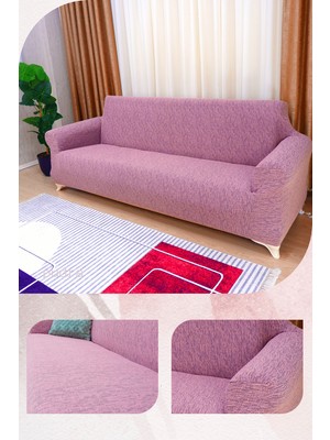 UY STYLE Jakarli , Lastikli Koltuk Örtüsü ,likrali, Esnekli Koltuk Kılıfı , Leke Tutmaz ,3kişilik Koltuk Için(Ağaç Kabuğu Desen)