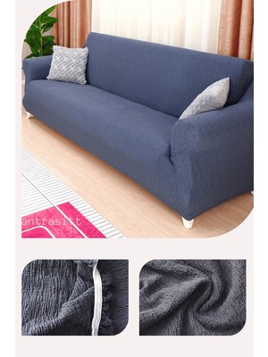UY STYLE Jakarli , Lastikli Koltuk Örtüsü ,likrali, Esnekli Koltuk Kılıfı , Leke Tutmaz ,3kişilik Koltuk Için(Ağaç Kabuğu Desen)