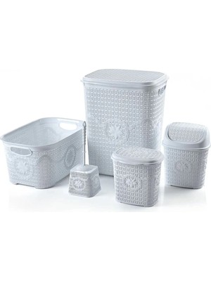 Flamex Çeyiz Seti Rattan 5 Parça Örgülü Çeyiz Seti