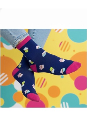 Baff Cupcake Desenli Çorap 43-46