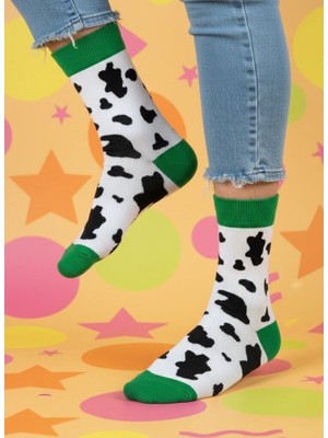 Baff Inek Desenli Çorap 43-46