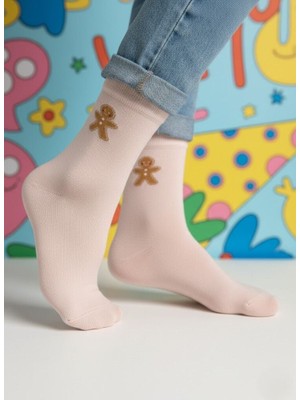 Baff Kurabiye Adam Desenli Çorap 35-38